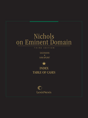 cover image of Nichols on Eminent Domain